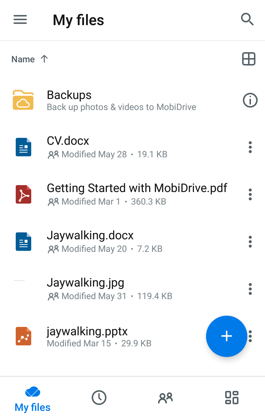 Convert files in MobiDrive – MobiSystems