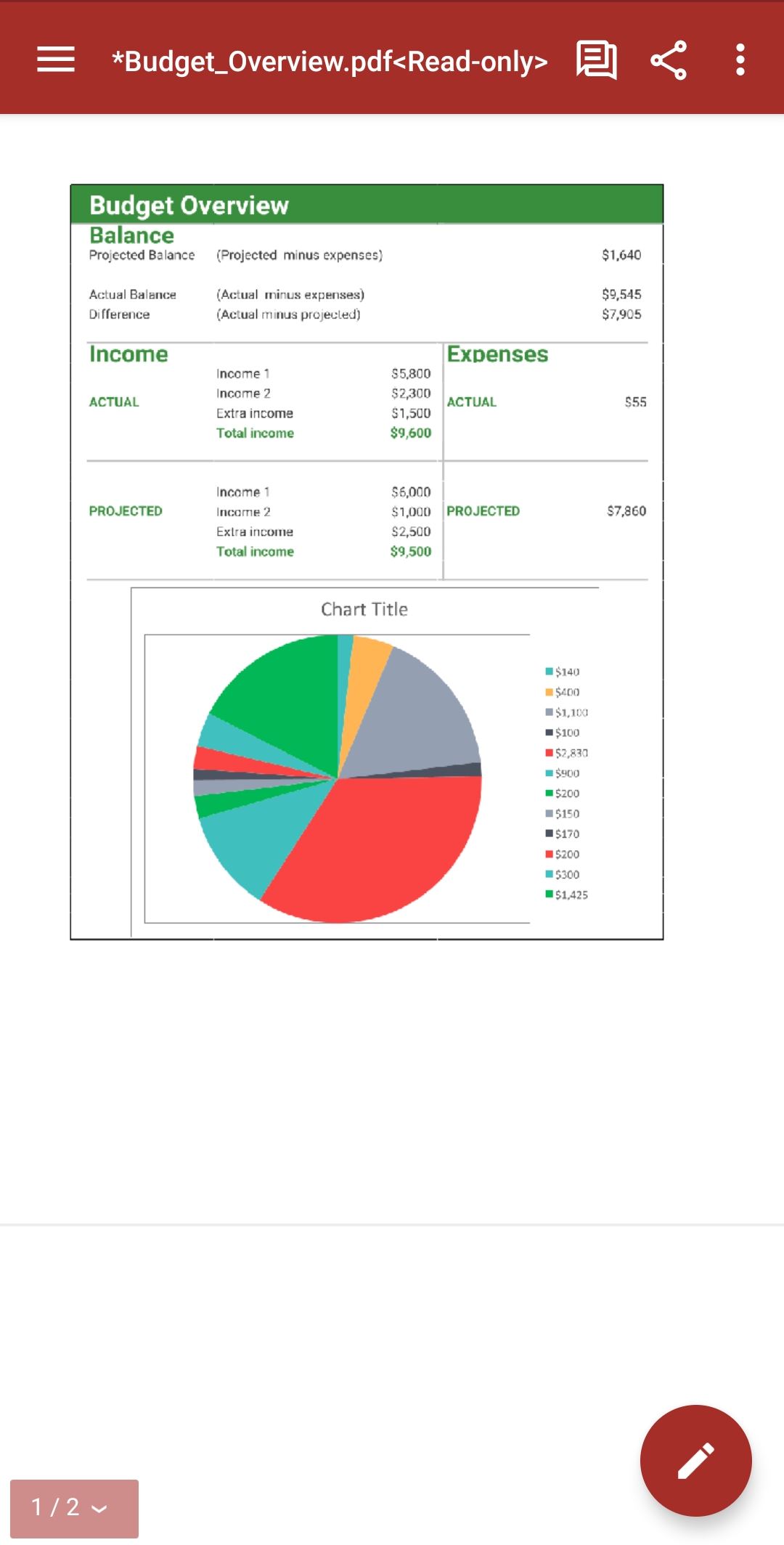 Export a spreadsheet to PDF – MobiSystems